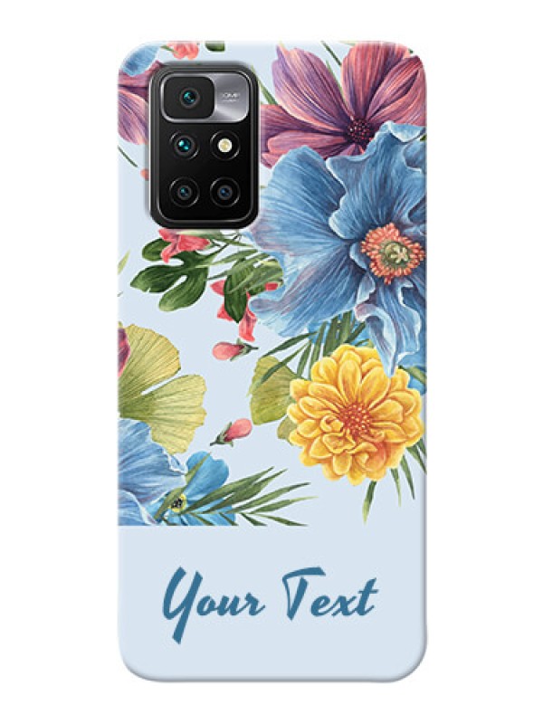 Custom Redmi 10 Prime 2022 Custom Phone Cases: Stunning Watercolored Flowers Painting Design