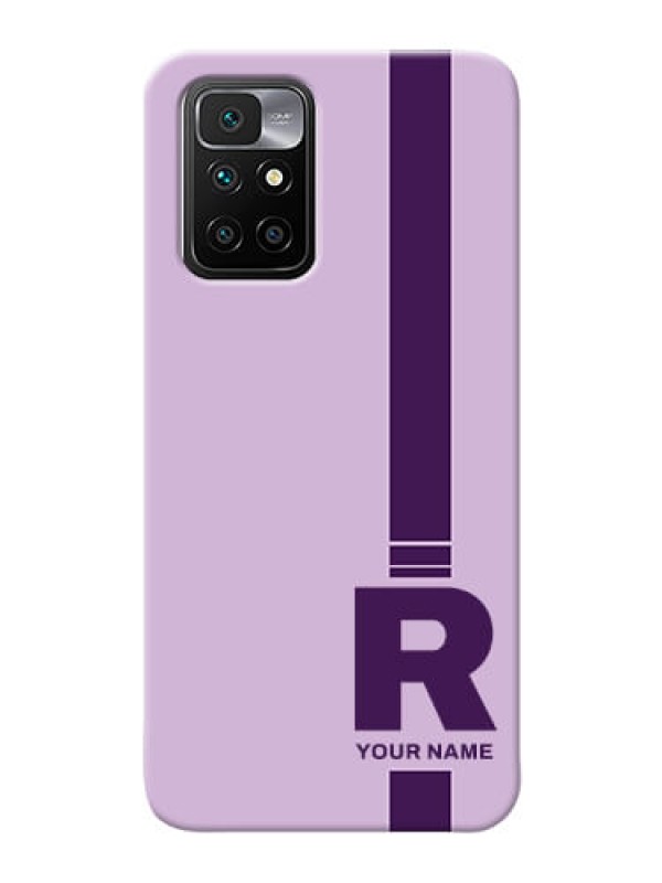 Custom Redmi 10 Prime 2022 Custom Phone Covers: Simple dual tone stripe with name Design