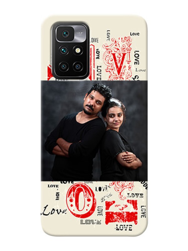 Custom Redmi 10 Prime mobile cases online: Trendy Love Design Case