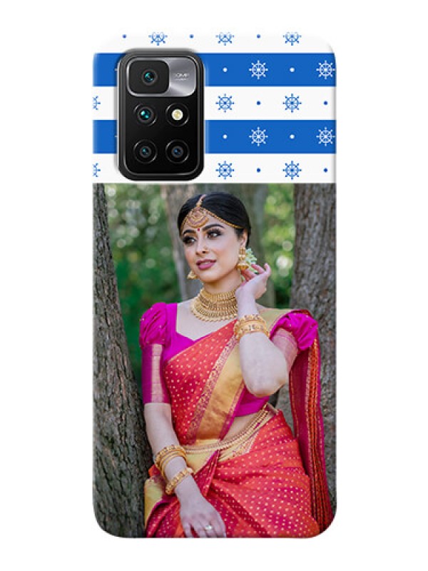 Custom Redmi 10 Prime custom mobile covers: Snow Pattern Design