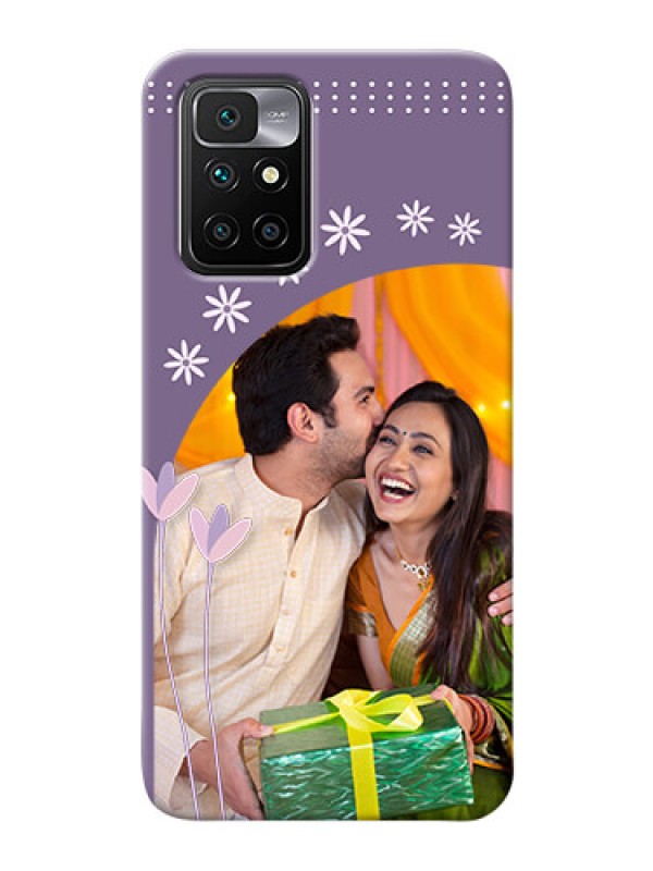 Custom Redmi 10 Prime Phone covers for girls: lavender flowers design 