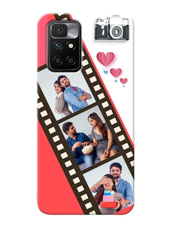 Custom Redmi 10 Prime custom phone covers: 3 Image Holder with Film Reel