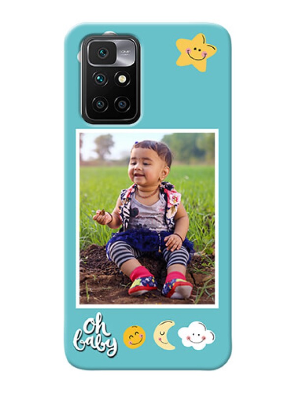 Custom Redmi 10 Prime Personalised Phone Cases: Smiley Kids Stars Design