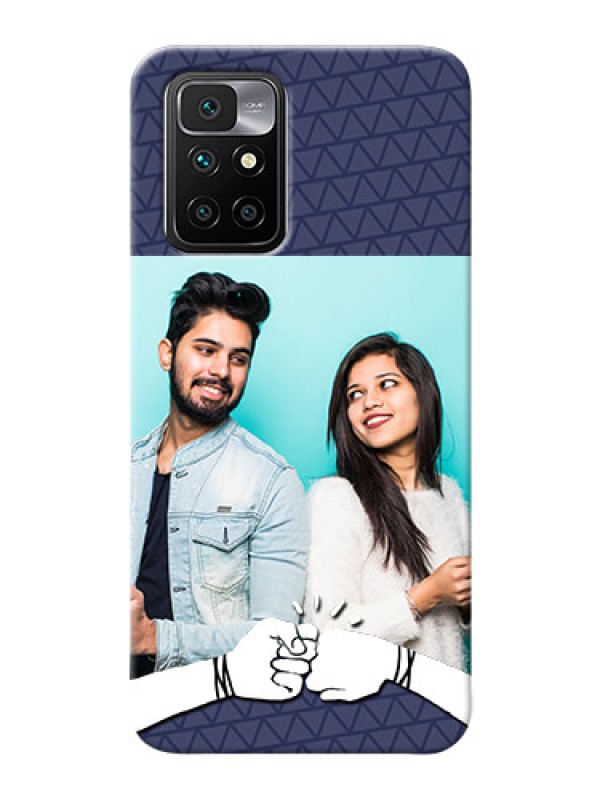 Custom Redmi 10 Prime Mobile Covers Online with Best Friends Design 