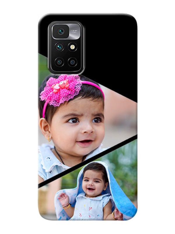 Custom Redmi 10 Prime mobile back covers online: Semi Cut Design