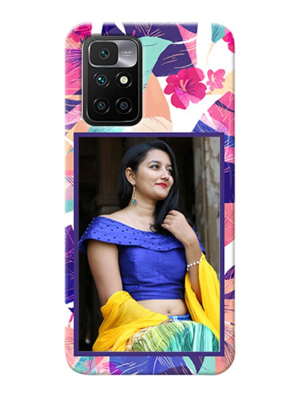 Custom Redmi 10 Prime Personalised Phone Cases: Abstract Floral Design