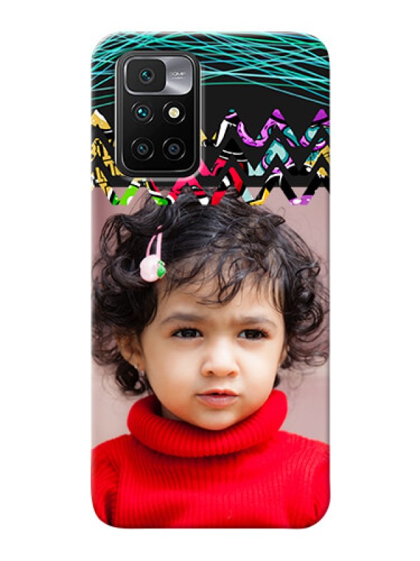 Custom Redmi 10 Prime personalized phone covers: Neon Abstract Design