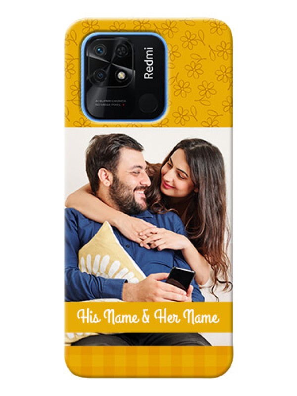 Custom Redmi 10 mobile phone covers: Yellow Floral Design