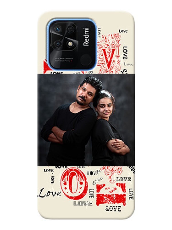 Custom Redmi 10 mobile cases online: Trendy Love Design Case