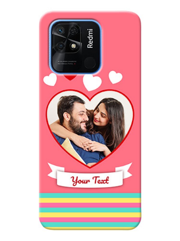 Custom Redmi 10 Personalised mobile covers: Love Doodle Design