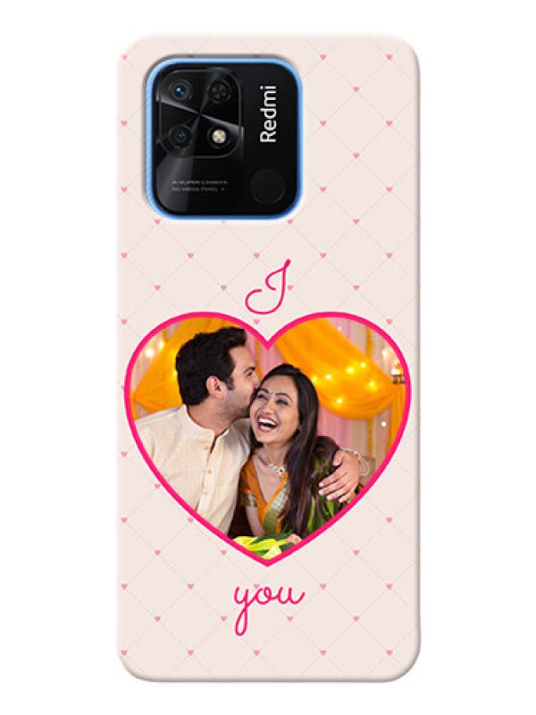 Custom Redmi 10 Personalized Mobile Covers: Heart Shape Design