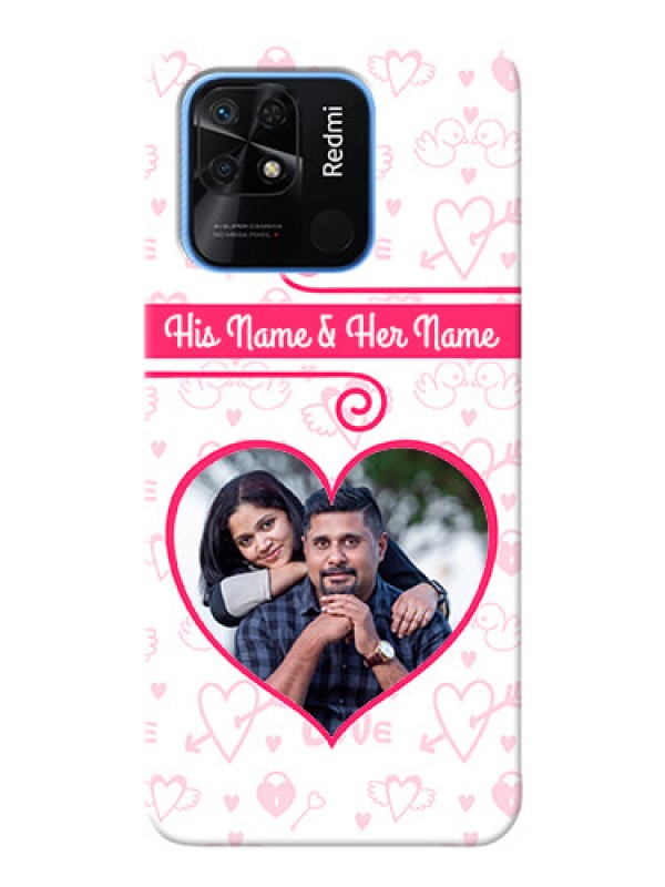 Custom Redmi 10 Personalized Phone Cases: Heart Shape Love Design