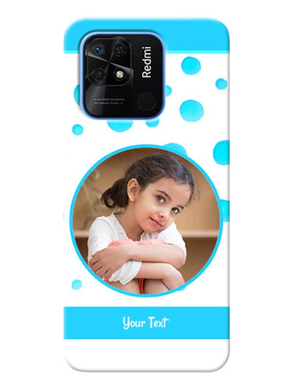Custom Redmi 10 Custom Phone Covers: Blue Bubbles Pattern Design