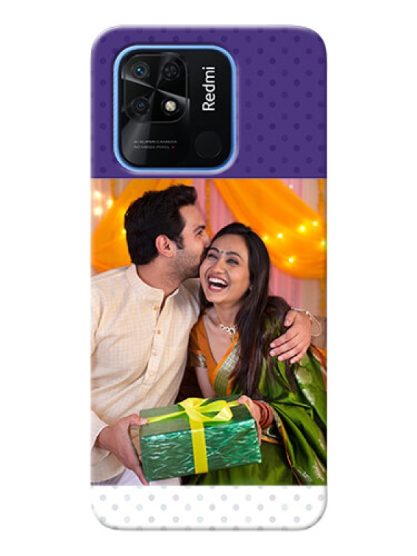 Custom Redmi 10 mobile phone cases: Violet Pattern Design