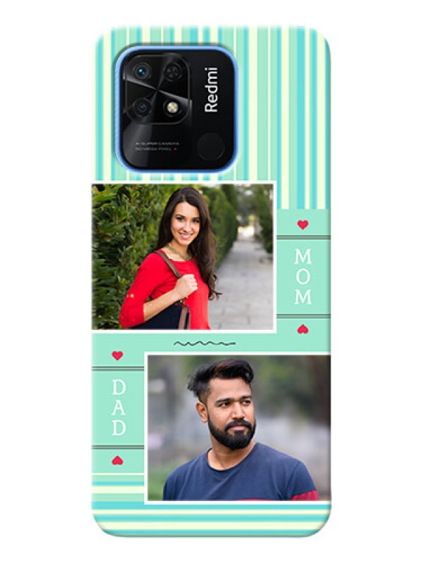 Custom Redmi 10 custom mobile phone covers: Mom & Dad Pic Design