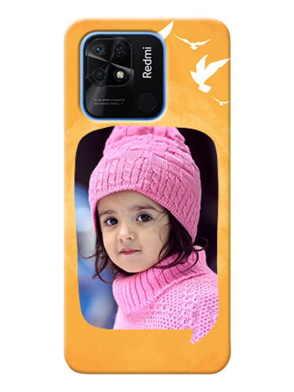 Custom Redmi 10 Phone Covers: Water Color Design with Bird Icons