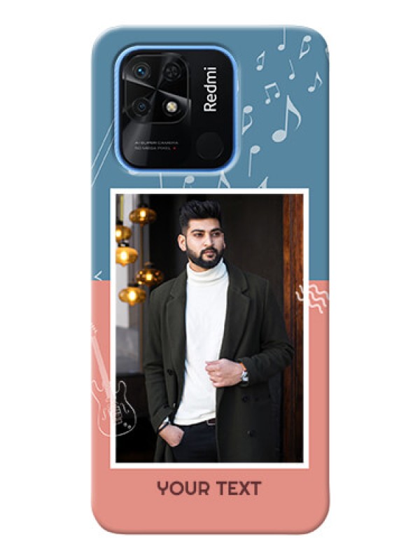 Custom Redmi 10 Phone Back Covers with Color Musical Note Design