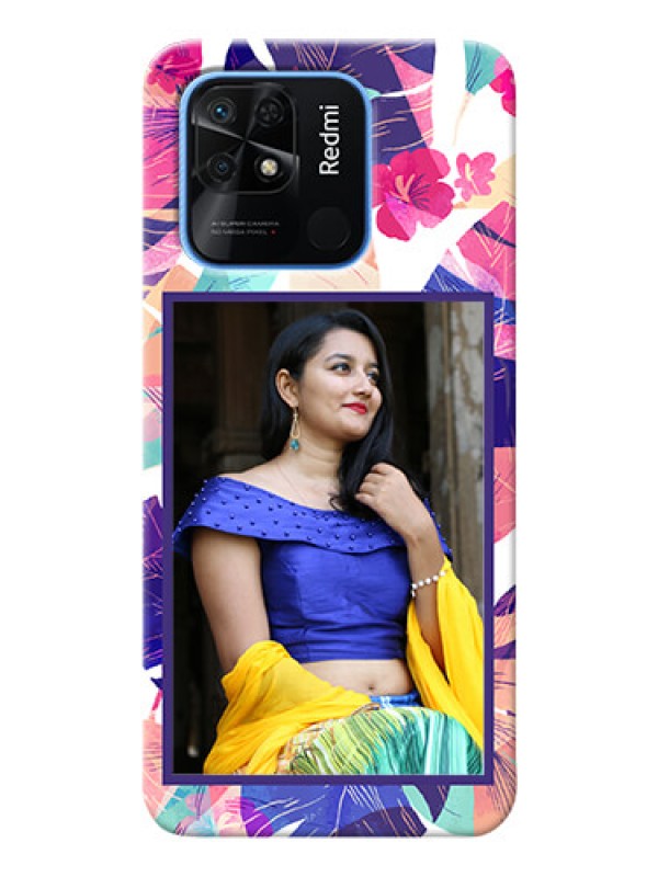 Custom Redmi 10 Personalised Phone Cases: Abstract Floral Design