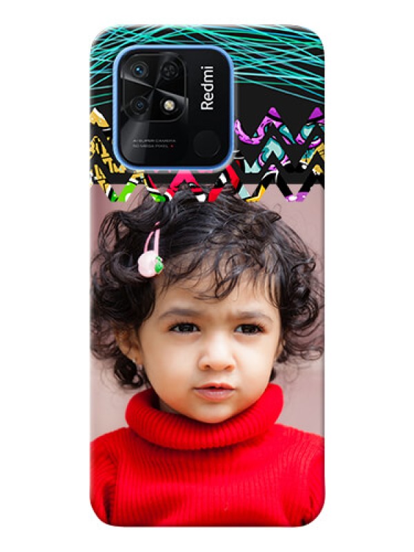Custom Redmi 10 personalized phone covers: Neon Abstract Design