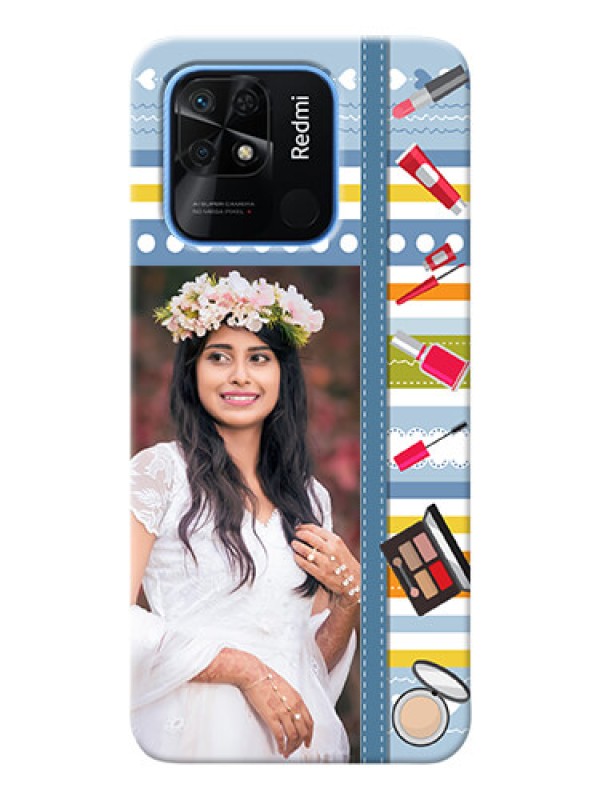 Custom Redmi 10 Personalized Mobile Cases: Makeup Icons Design