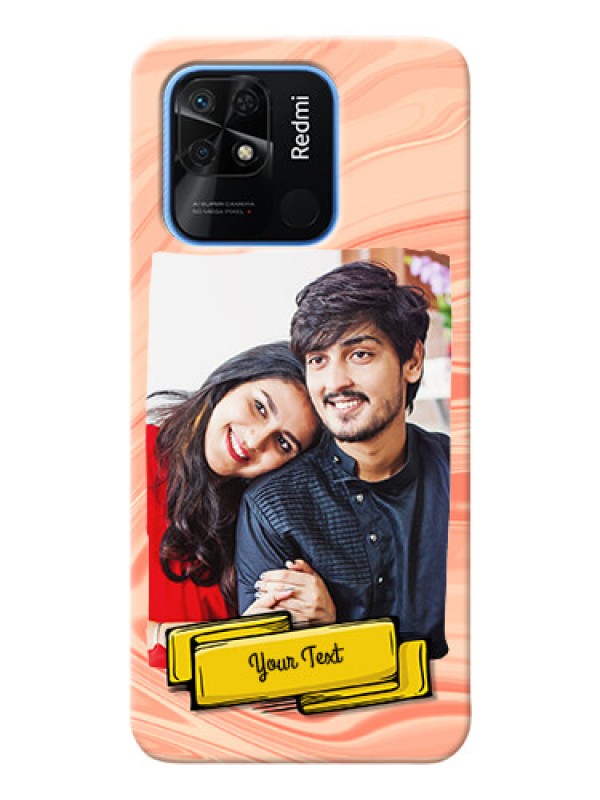 Custom Redmi 10 Customized Phone Cases: Marble Texture Design