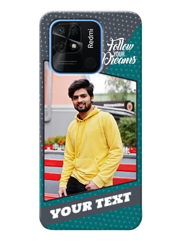Custom Redmi 10 Back Covers: Background Pattern Design with Quote