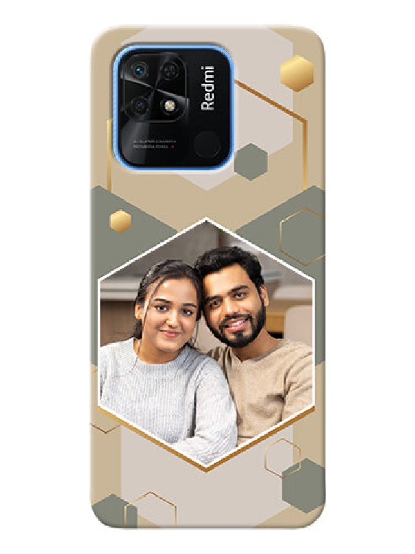 Custom Redmi 10 Phone Back Covers: Stylish Hexagon Pattern Design