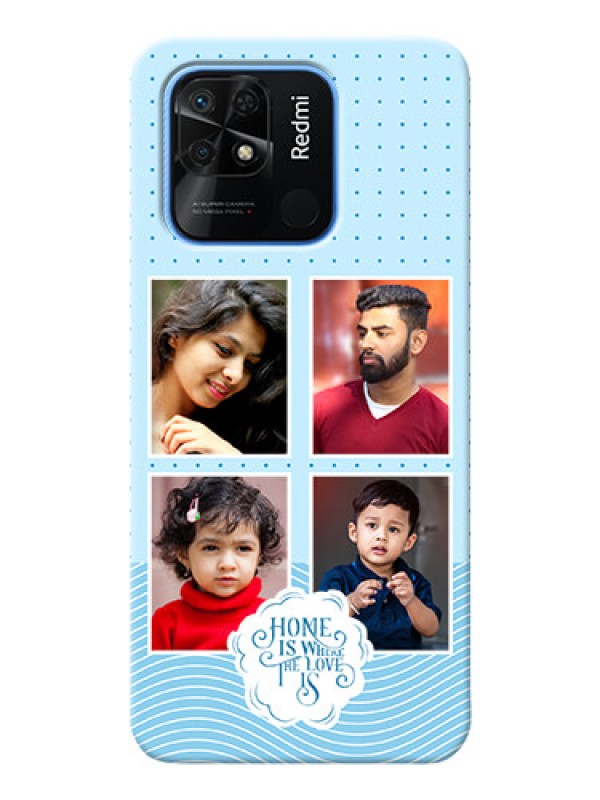 Custom Redmi 10 Custom Phone Covers: Cute love quote with 4 pic upload Design