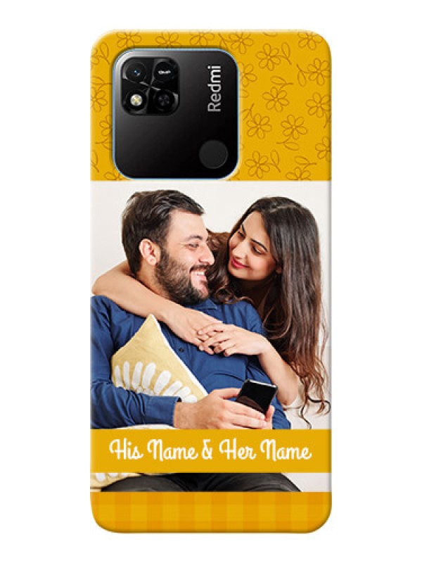 Custom Redmi 10A mobile phone covers: Yellow Floral Design