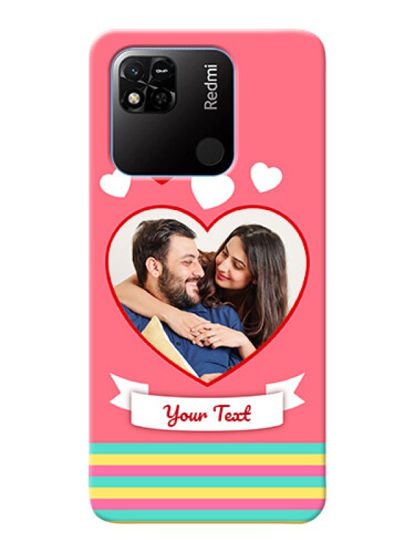 Custom Redmi 10A Personalised mobile covers: Love Doodle Design