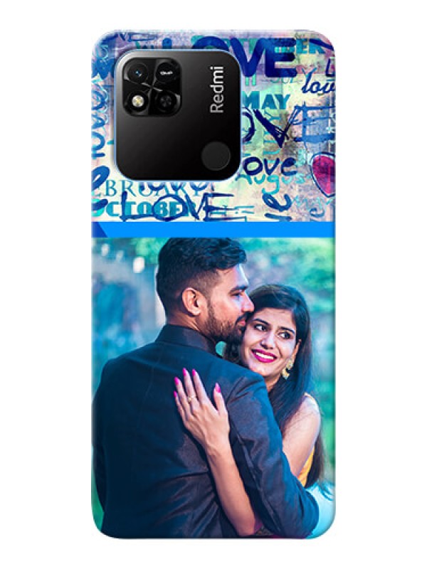 Custom Redmi 10A Mobile Covers Online: Colorful Love Design