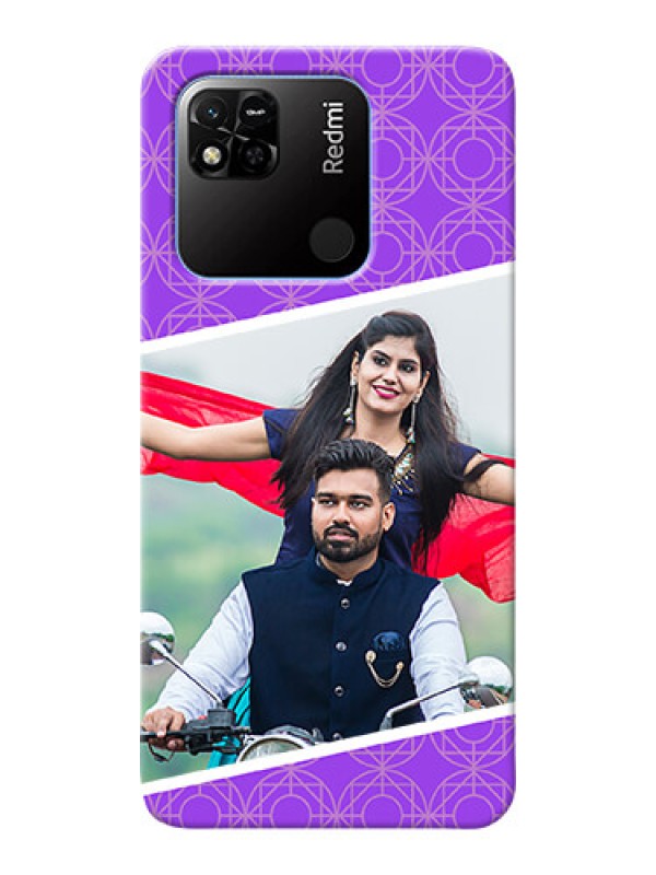 Custom Redmi 10A mobile back covers online: violet Pattern Design