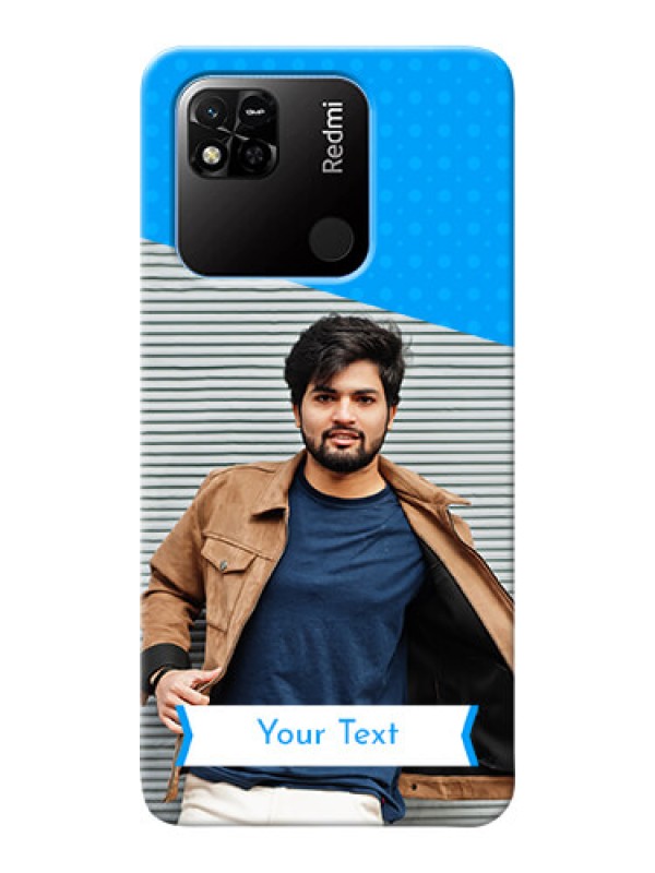 Custom Redmi 10A Personalized Mobile Covers: Simple Blue Color Dotted Design