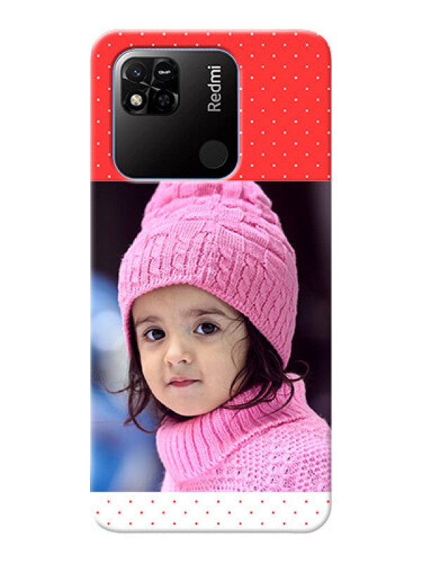 Custom Redmi 10A personalised phone covers: Red Pattern Design