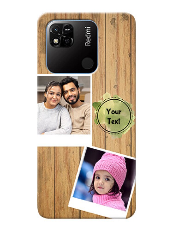 Custom Redmi 10A Custom Mobile Phone Covers: Wooden Texture Design