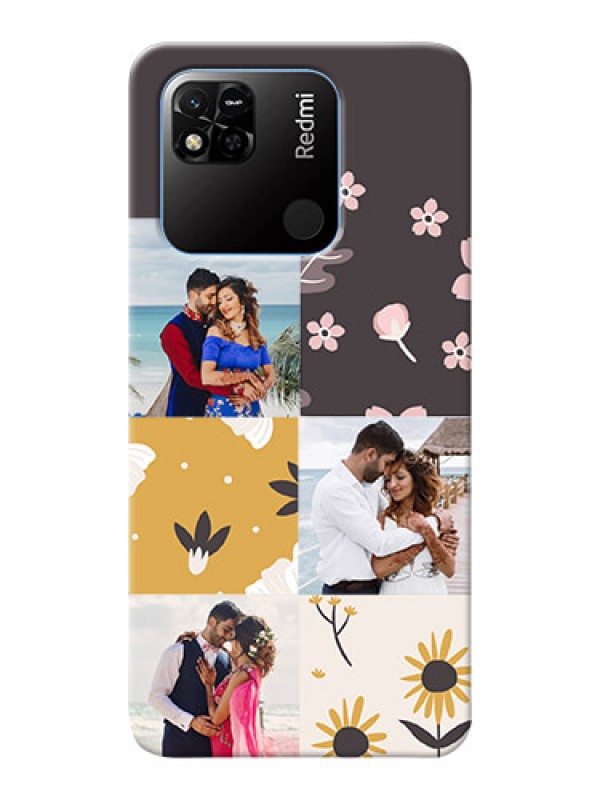 Custom Redmi 10A phone cases online: 3 Images with Floral Design