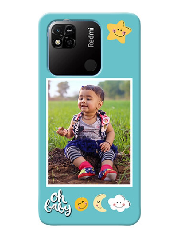 Custom Redmi 10A Personalised Phone Cases: Smiley Kids Stars Design