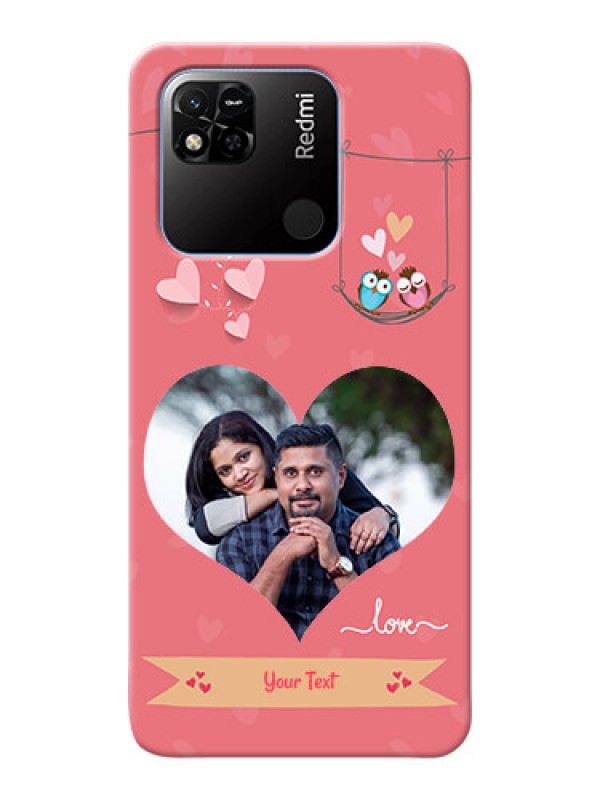 Custom Redmi 10A custom phone covers: Peach Color Love Design 