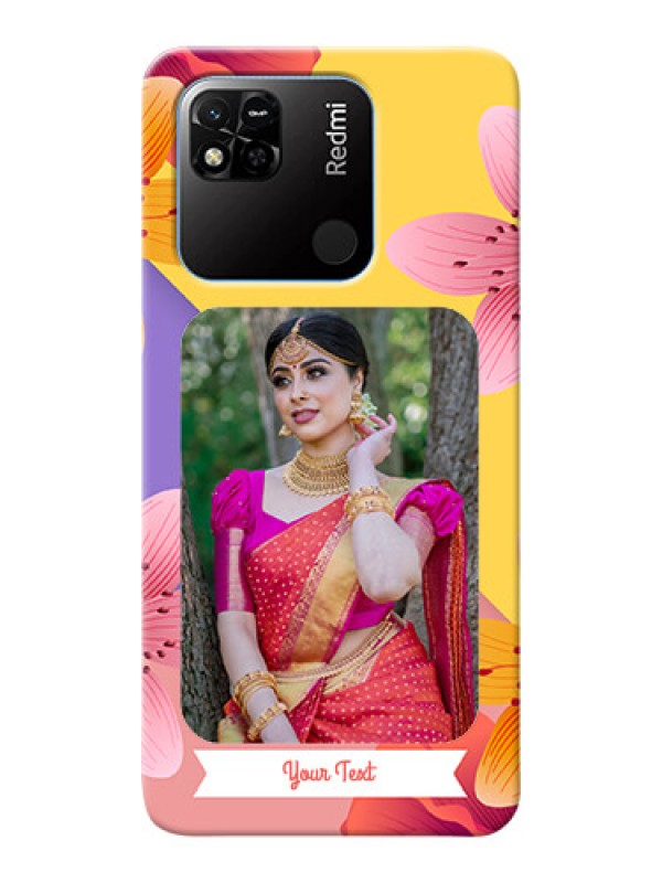 Custom Redmi 10A Mobile Covers: 3 Image With Vintage Floral Design
