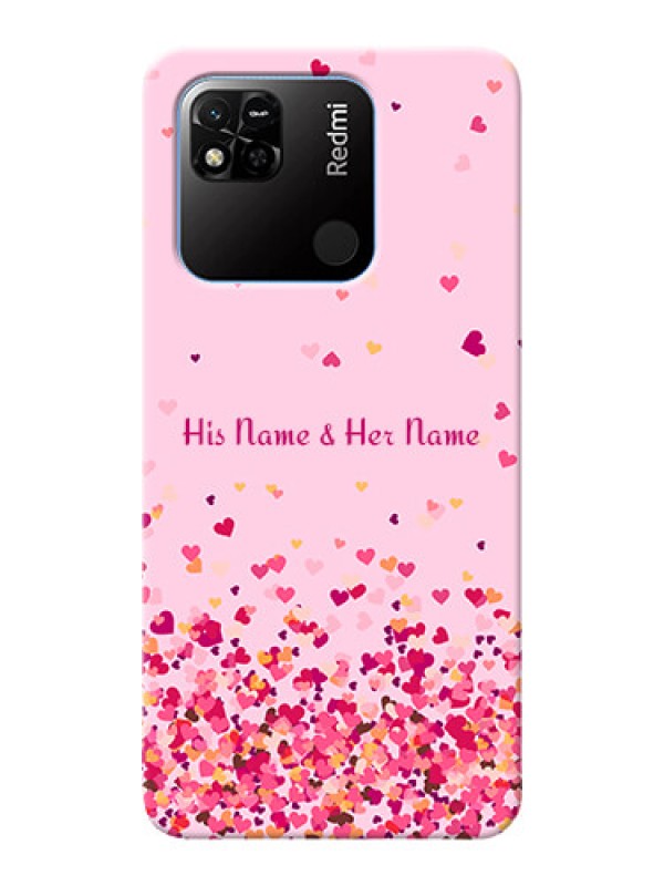 Custom Redmi 10A Phone Back Covers: Floating Hearts Design