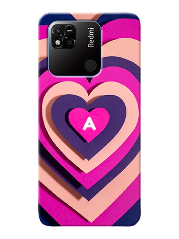 Custom Redmi 10A Custom Mobile Case with Cute Heart Pattern Design