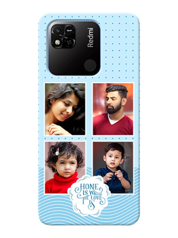 Custom Redmi 10A Custom Phone Covers: Cute love quote with 4 pic upload Design
