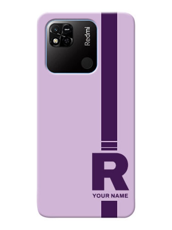 Custom Redmi 10A Custom Phone Covers: Simple dual tone stripe with name Design