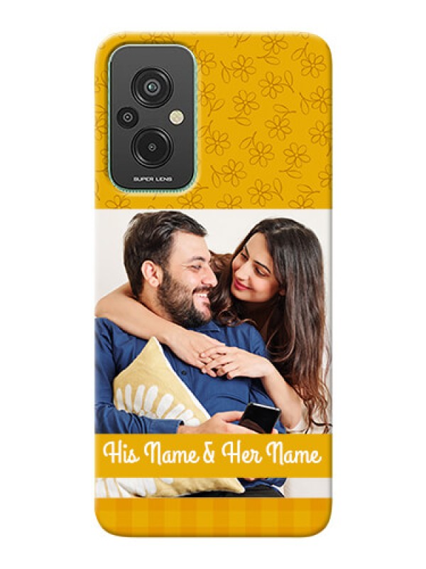 Custom Xiaomi Redmi 11 Prime 4G mobile phone covers: Yellow Floral Design