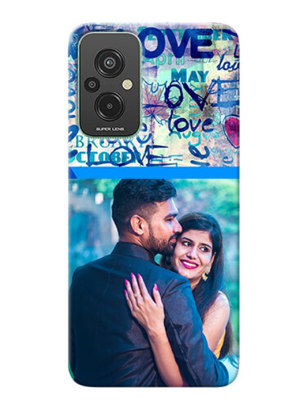 Custom Xiaomi Redmi 11 Prime 4G Mobile Covers Online: Colorful Love Design