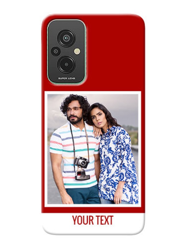 Custom Xiaomi Redmi 11 Prime 4G mobile phone covers: Simple Red Color Design