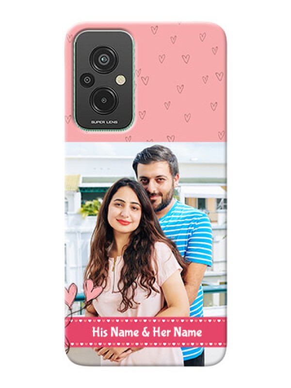 Custom Xiaomi Redmi 11 Prime 4G phone back covers: Love Design Peach Color