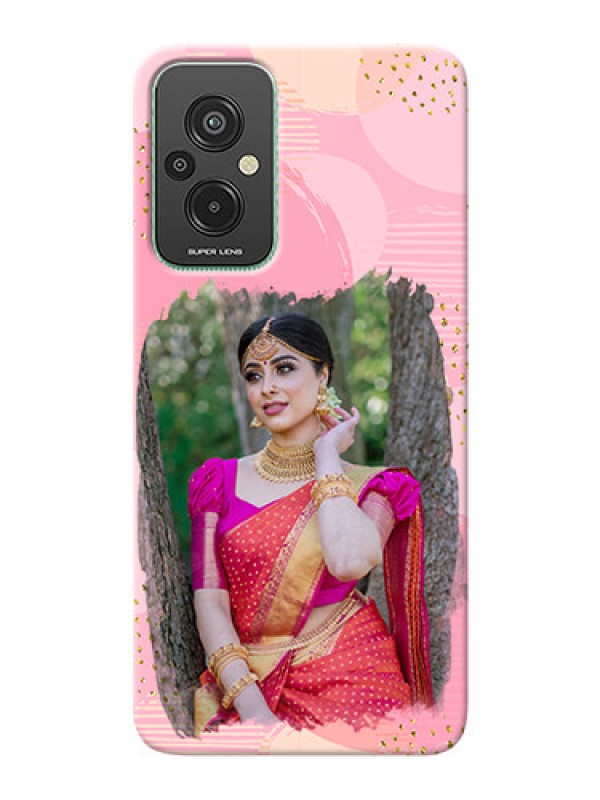 Custom Xiaomi Redmi 11 Prime 4G Phone Covers for Girls: Gold Glitter Splash Design