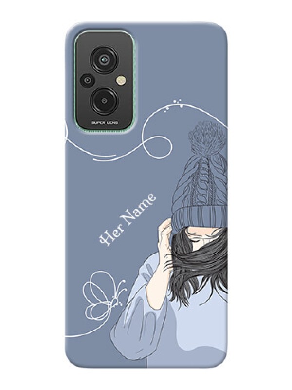 Custom Redmi 11 Prime 4G Custom Mobile Case with Girl in winter outfit Design