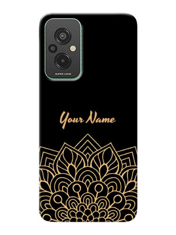 Custom Redmi 11 Prime 4G Back Covers: Golden mandala Design
